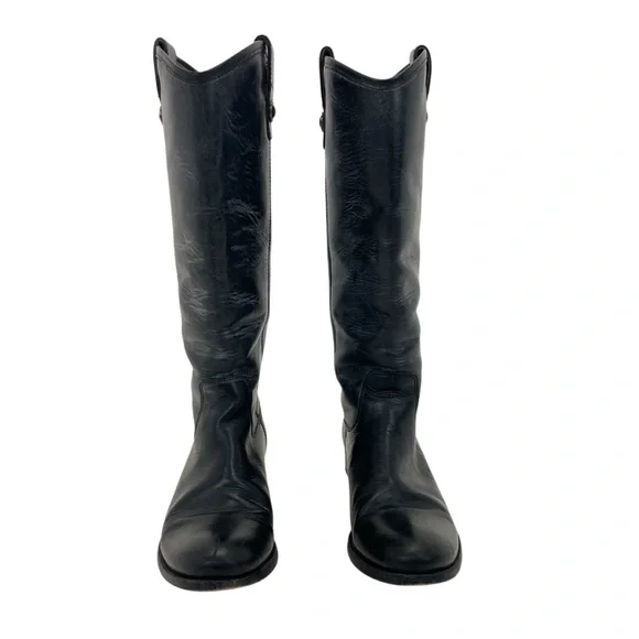 Frye Melissa Button Riding Boots 7 1/2 Black - Picture 4 of 16